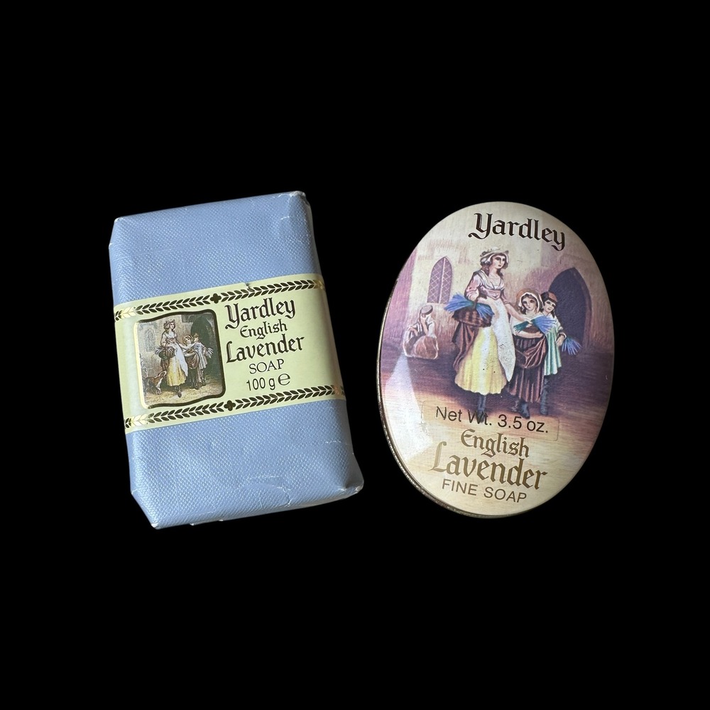 Yardley London English Lavender Soap Set with Vintage Oval Tin and 100g Bar